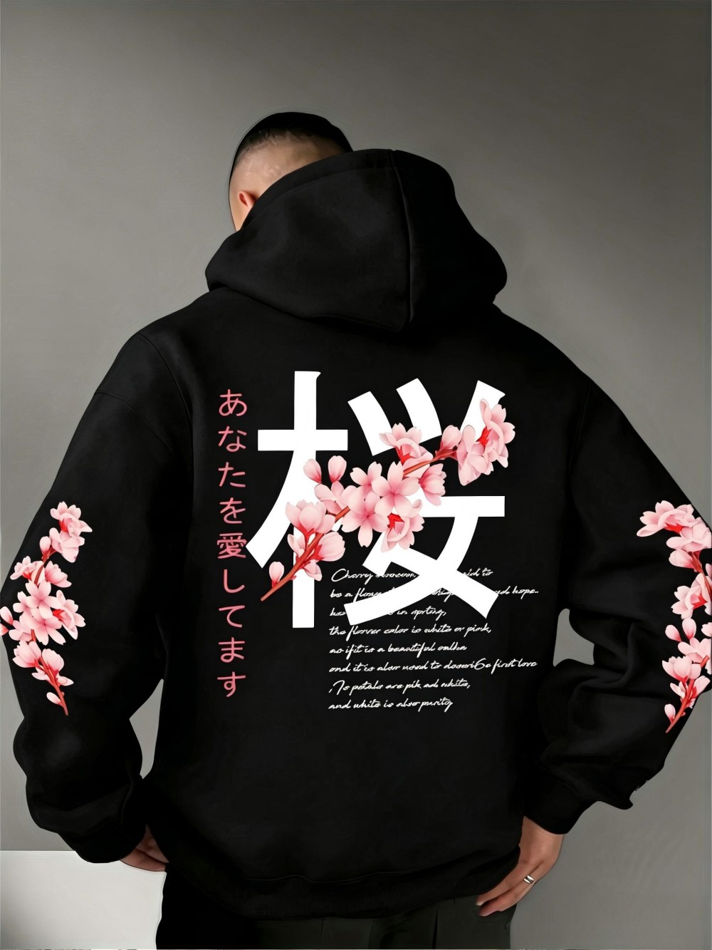 Plant Parent Hoodie - 欧米風メンズ秋物レトロ花柄レタープリントマイクロストレッチ快適フード付きスウェットシャツアウトドアストリートトップス
