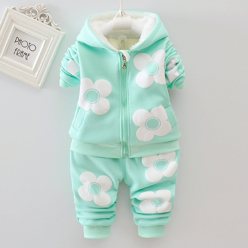 女の赤ちゃんの花漫画厚いウール秋冬パーカージャケットコートパ - Plant Parent Hoodie のレビューと価格