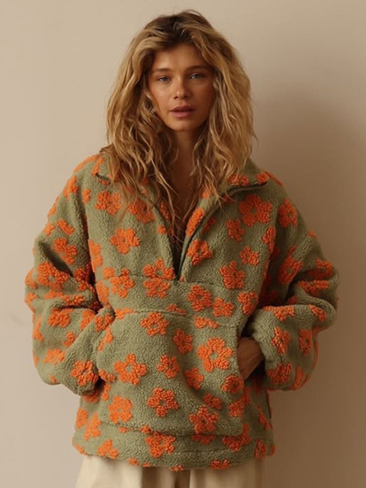 ジッパーハーフオープンカラーパーカー女性のための秋のファッシ - Plant Parent Hoodie のレビューと価格